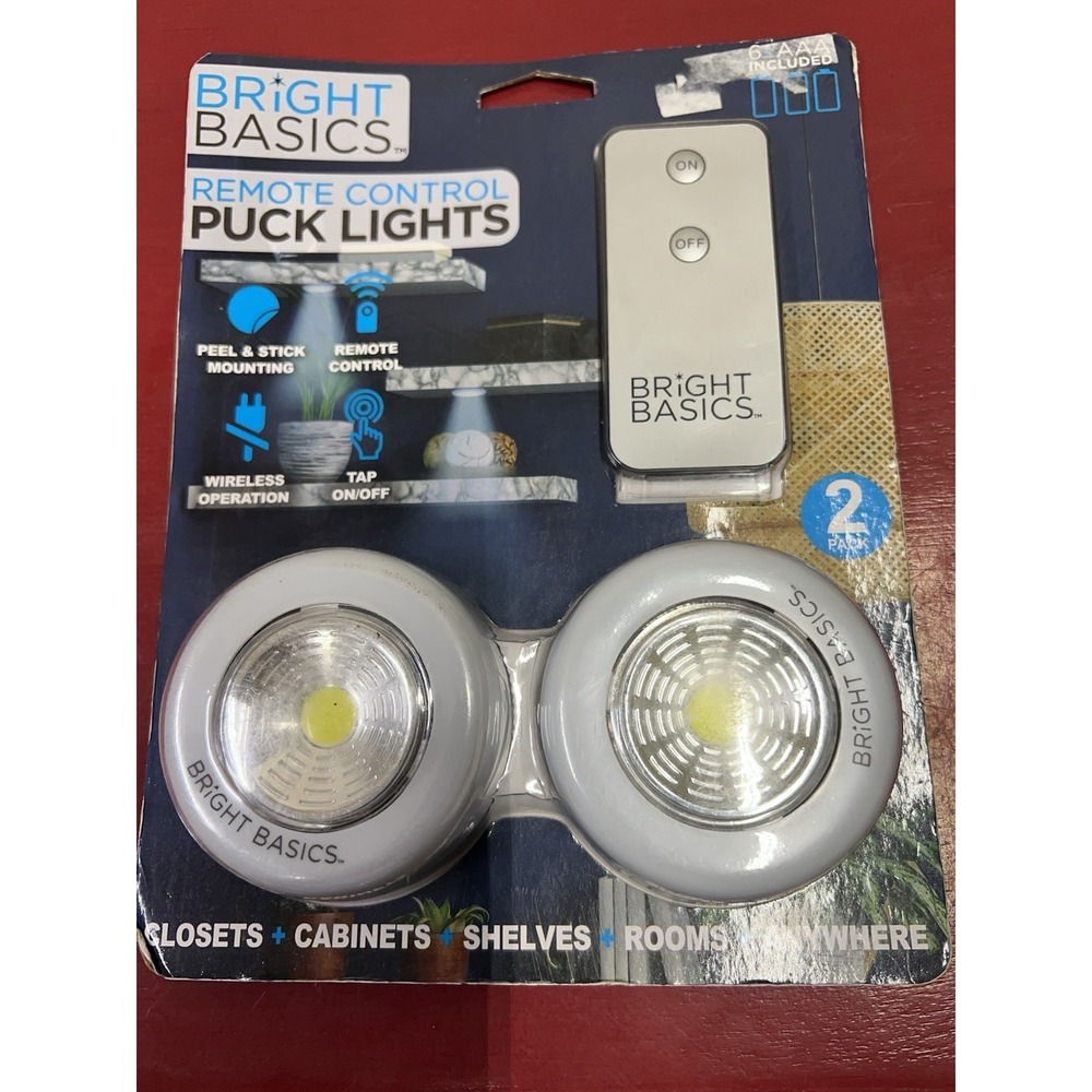 Bright Basics SBB2PLR08 Remote Control Puck Lights